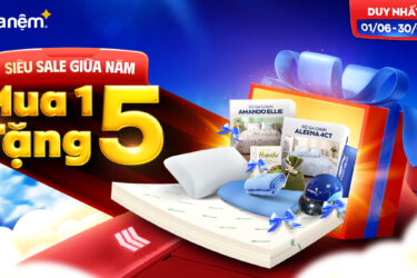 Vua Nệm Siêu Sale giữa năm - Mua 1 tặng 5