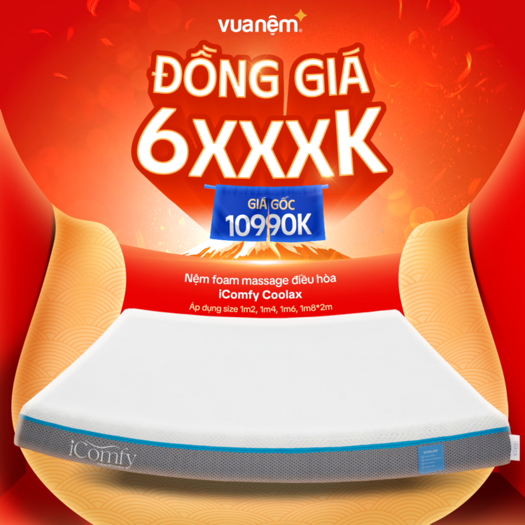 Nệm foam iComfy Coolax đồng giá 6.XXXK