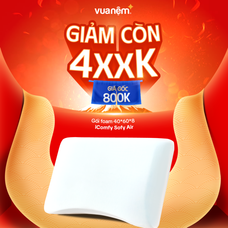 Gối foam iComfy Sofy Air giảm còn 4XXK