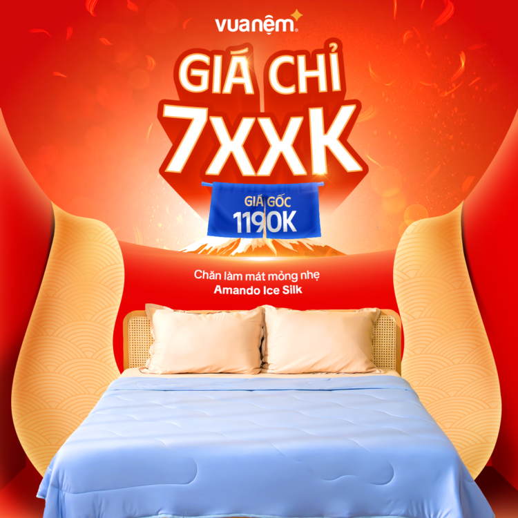 Chăn Amando Ice silk giá chỉ 7XXK