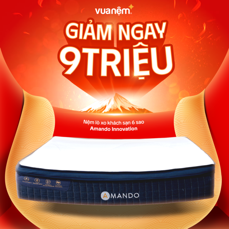 Nệm lò xo Amando Innovation giảm 9 triệu đồng