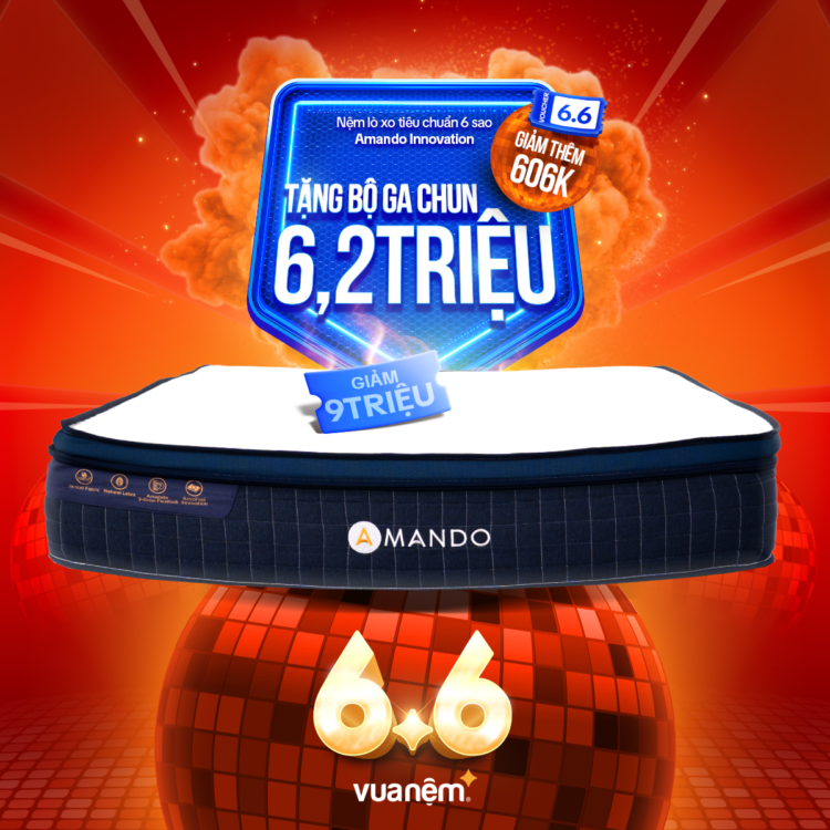 Nệm lò xo 6 sao Amando Innovation