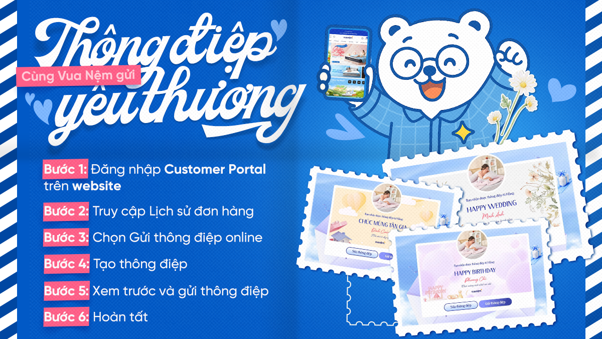 Vua Nệm ra mắt tính năng gửi thông điệp yêu thương online