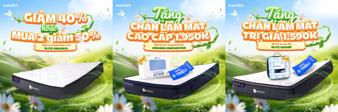 Nệm lò xo – Tặng chăn cao cấp đến 1.950K
