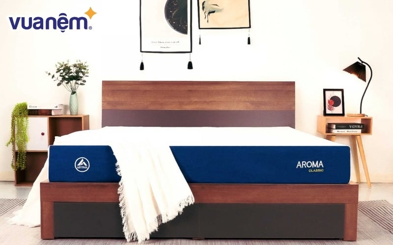 Nệm Foam Aroma Classic dày 10cm có thiết kế lỗ tròn nhỏ giúp thoáng khí
