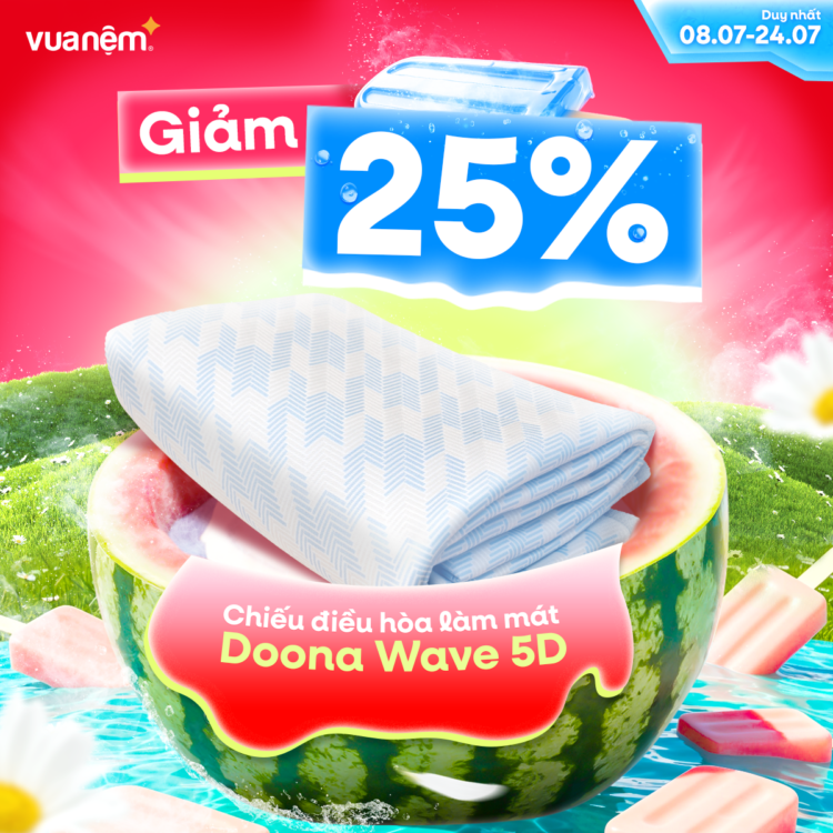 Chiếu điều hòa Doona Wave 5D làm mát sale 25%