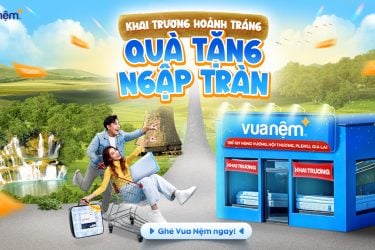 Khai trương cửa hàng Vua Nệm 195 - 197 Hùng Vương, Hội Thương, Pleiku, Gia Lai - Quà tặng ngập tràn