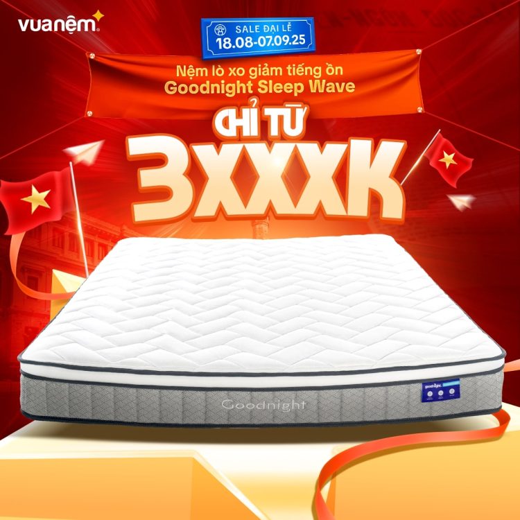 Sắm nệm lò xo Goodnight Sleep Wave chỉ từ 3xxxk