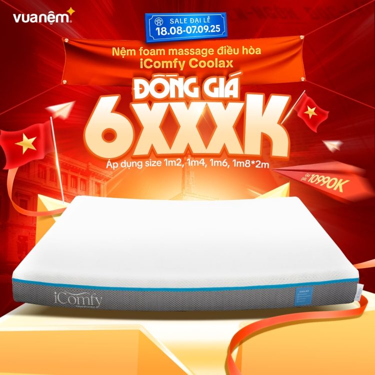 Nệm foam massage điều hòa iComfy Coolax đồng giá