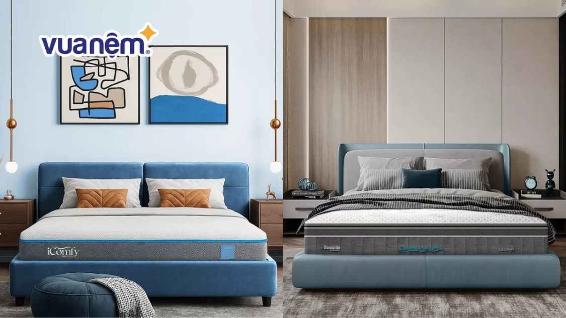 So sánh nệm Dunlopillo và nệm iComfy: Độ bền và chất lượng