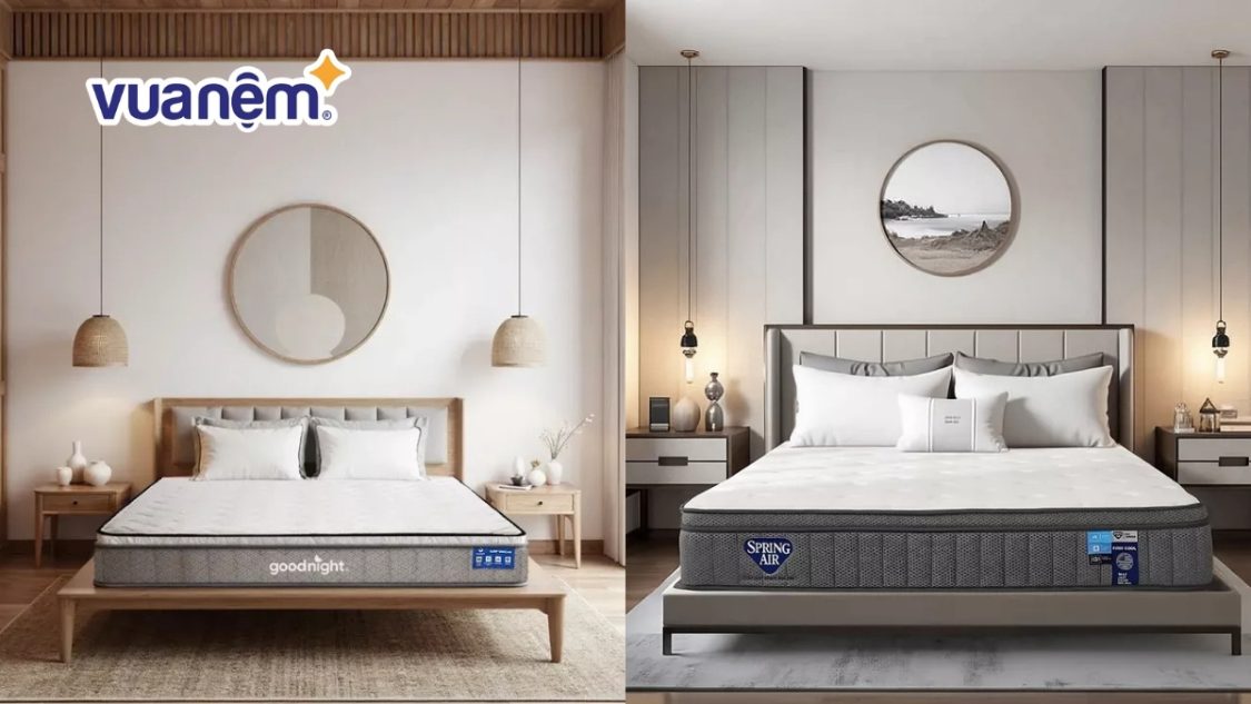 So sánh nệm Goodnight và nệm Spring Air: Nệm nào tốt hơn?