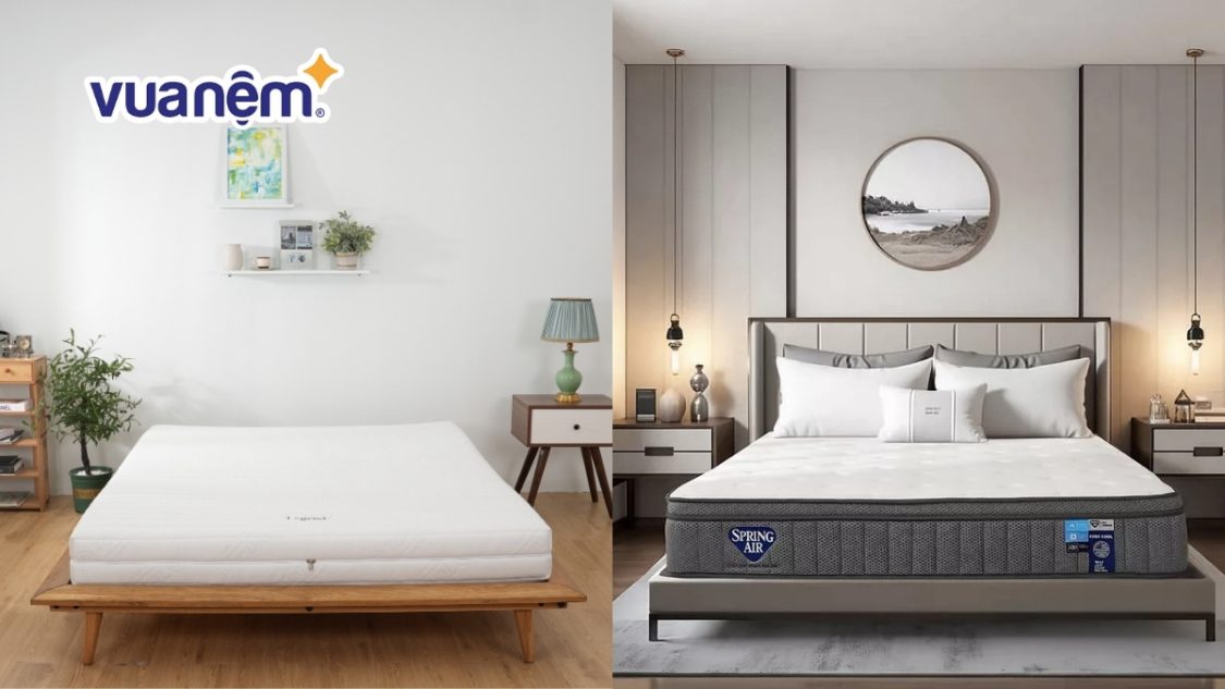 So sánh nệm Gummi và nệm Spring Air: Nệm nào tốt hơn?
