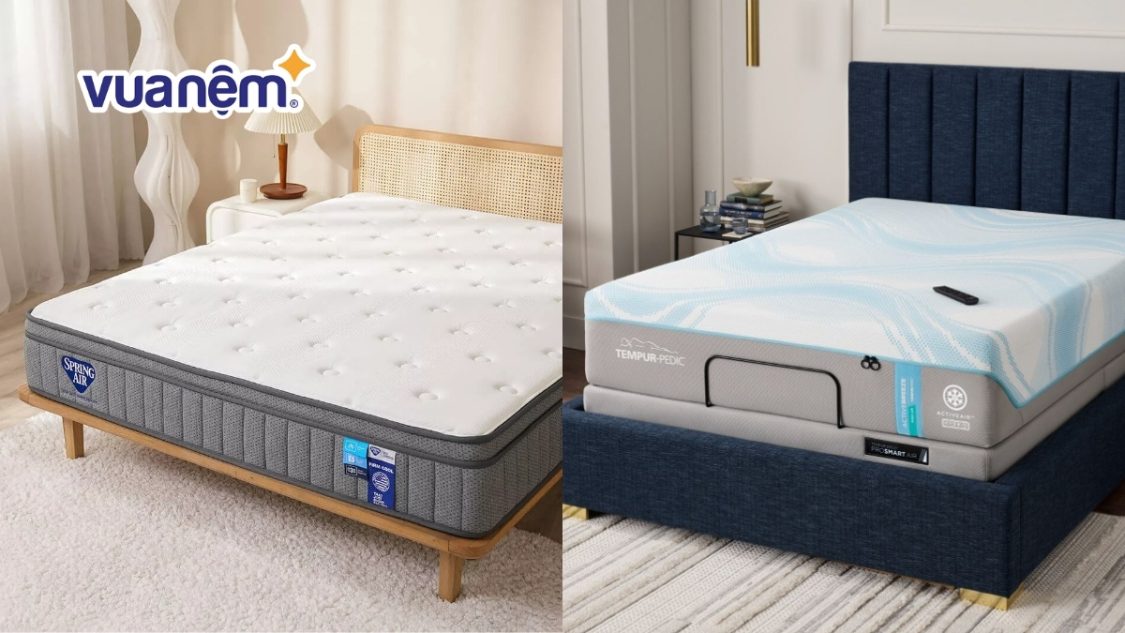 So sánh nệm Tempur và nệm Spring Air: Nệm nào đáng đồng tiền