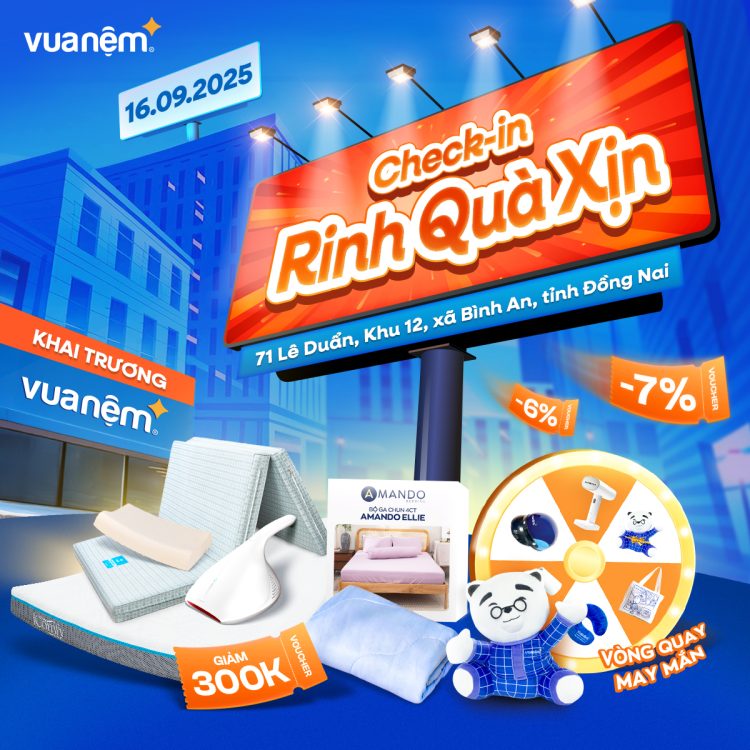 Check-in rinh quà xịn - Vòng quay may mắn cho 10 khách hàng đầu tiên