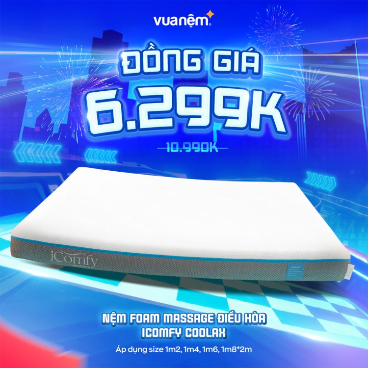 Nệm foam massage điều hòa iComfy Coolax