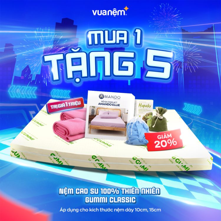 Nệm cao su thiên nhiên Gummi Classic