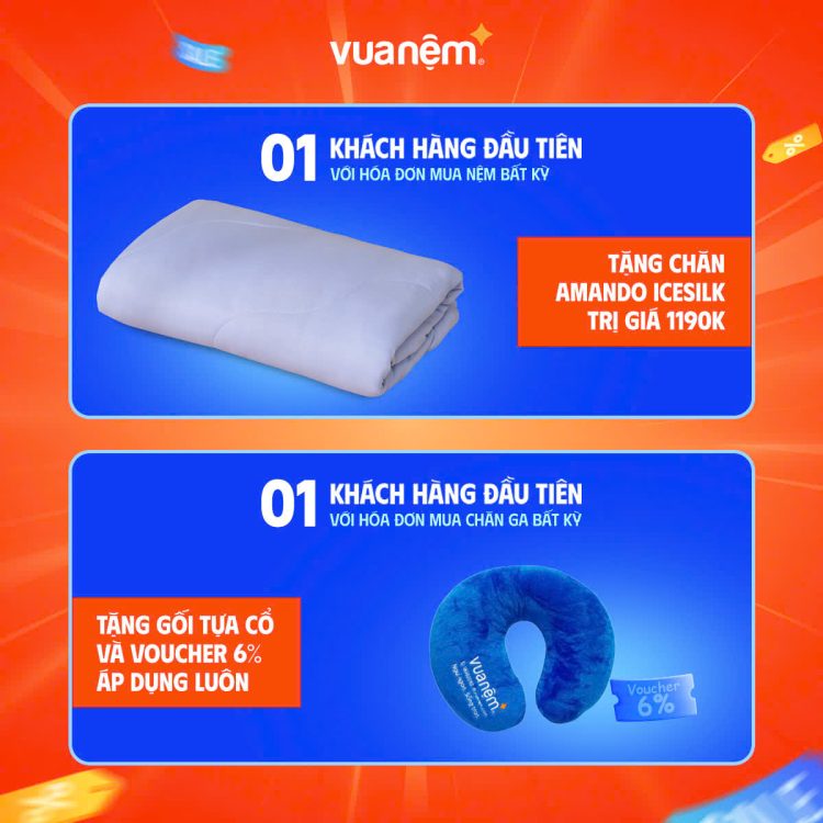 Quà tặng khi mua chăn ga nệm bất kì