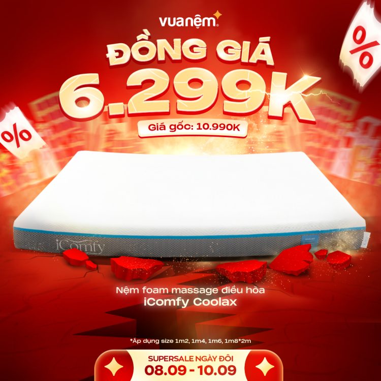 Nệm foam massage điều hòa iComfy Coolax