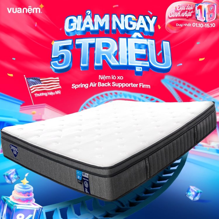 Nệm lò xo Spring Air Back Supporter Firm