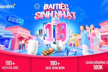 Đại Tiệc Sinh Nhật 18+: 1800+ Nệm Giá Sốc - 180+ Quà Tặng Kèm