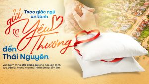 Trao giấc ngủ an lành, gửi yêu thương – Vua Nệm tặng người dân Thái Nguyên 500 gối miễn phí